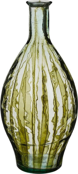 Mica Decorations Vaas Palermo - 28x28x60 cm - Glas - Transparant,Groen