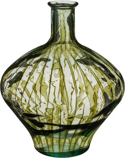 Mica Decorations Vaas Palermo - 37x37x46 cm - Glas - Transparant,Groen