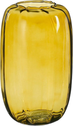 Mica Decorations Vaas Ricci - 19x19x30 cm - Glas - Geel