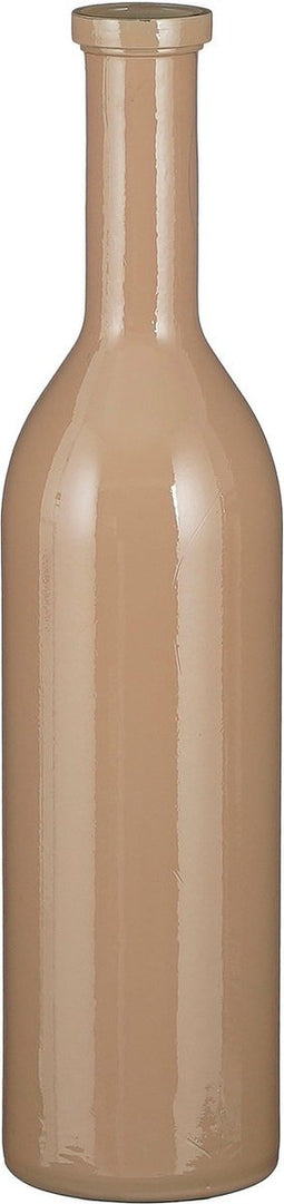 Mica Decorations Vaas Rioja - 18x18x75 cm - Gerecycled Glas - Taupe