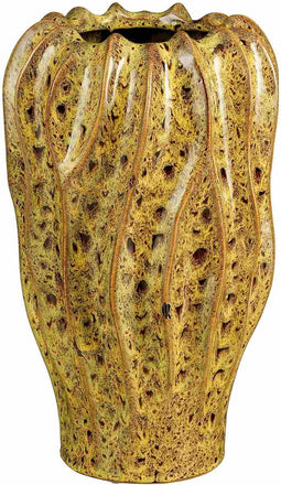 Mica Decorations Vaas Thom - 22x22x35 cm - Keramiek - Geel