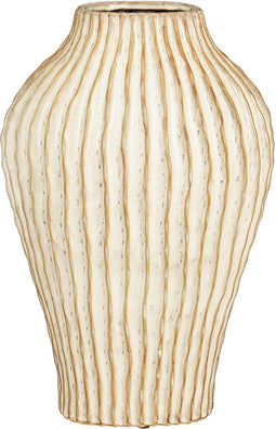 Mica Decorations Vaas Timo - 28x28x45 cm - Keramiek - Gebroken Wit