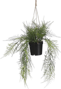 MICA DECORATIONS VAREN KUNST HANGPLANT IN POT - H43 X Ø9,5 CM - GROEN