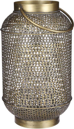 Mica Decorations Velia Ronde Lantaarn - H45,5 x Ø27 cm - Ijzer - Goud