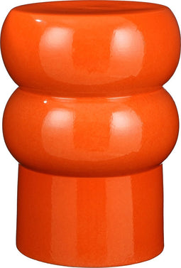 Mica Decorations Vendi Bijzettafel - H44 x Ø32 cm - Keramiek - Oranje