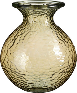 Mica Decorations Verdal Vaas - 29x29x33 cm - Glas - Donkergeel
