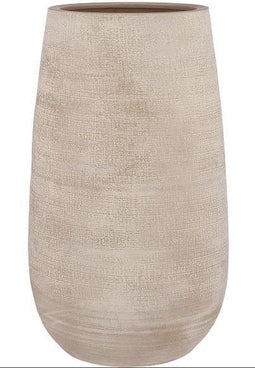 Mica Decorations Victor Ronde Vaas - H50 x Ø29 cm - Terracotta - Beige