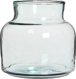 Mica Decorations Vienne Vaas - H20 x Ø21 cm - Gerecycled Glas - Transparant
