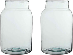 Mica Decorations Vienne Vaas - H35 x Ø21 cm - Glas - Set van 2