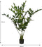 Mica Decorations Vissenstaart Palm Kunstplant in Pot - H150 x Ø100 cm - Groen