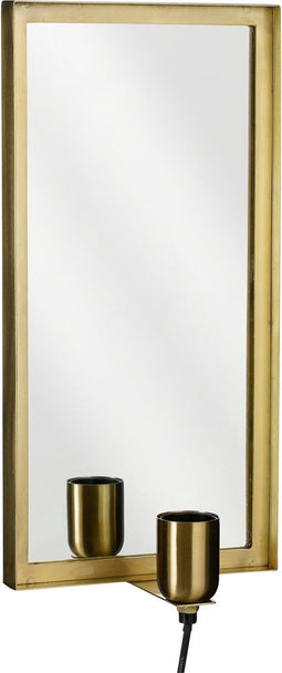 Mica Decorations Wandlamp Blake - 20x11x41 cm - Ijzer - Goud