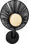 Mica Decorations Wandlamp Helge - 26x12x39 cm - Jute - Zwart