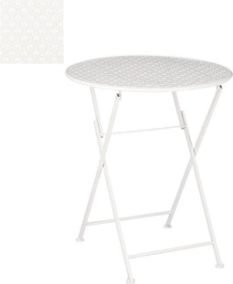 Mica Decorations Yentl Tafel - H70 x Ø60 cm - Ijzer - Wit
