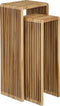 Mica Decorations Yonker Plantentafel - Set van 2 - L35 x B25 x H80 cm - Gerecycled Hout - Bruin