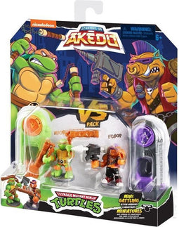 Michelangelo vs Bebop beeldjes - Akedo - Moose Toys