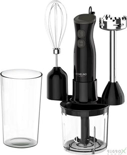 Michelino - Staafmixer Set 74222- 6-Delig - Zwart