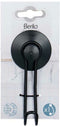 Haak voor ophanging Berilo W3100-1P Zwart Staal ABS 6 x 13 x 4 cm (24 Stuks)