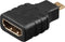 Micro HDMI - HDMI adapter - versie 1.4 (4K 30Hz) / zwart