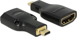 Micro HDMI - HDMI adapter - versie 2.0 (4K 60Hz) / zwart
