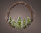 Micro LED krans d24cm-15l groen/wit