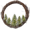 Micro LED krans d24cm-15l groen/wit