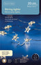 Micro LED string met sterren - 95 cm - 20 LEDs - zilverkleurig