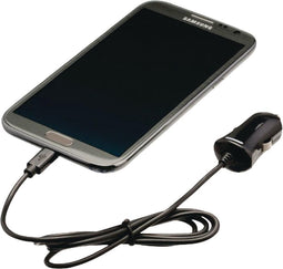 Micro USB auto lader 1 meter zwart
