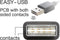 Micro USB naar Easy-USB-A haaks (links/rechts) kabel - USB2.0 - tot 2A / zwart - 2 meter