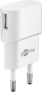 Micro USB opladerset 1.0 Ampere met 1 meter Micro USB kabel wit