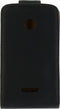 Microsoft Lumia 435 Hoesje - Xccess - Serie - Kunstlederen Flipcase - Zwart - Hoesje Geschikt Voor Microsoft Lumia 435