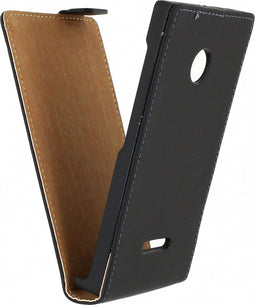 Microsoft Lumia 532 Hoesje - Mobilize - Ultra Slim Serie - Kunstlederen Flipcase - Zwart - Hoesje Geschikt Voor Microsoft Lumia 532