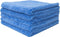 Microvezel Doeken Super Zacht - 5-PACK / 5 Stuks - 40x40cm - Blauw - Pluche Plush Microfiber Microvezeldoekjes Microvezeldoeken Doekjes - Edgeless - Auto Car Cleaning & Detailing
