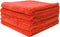 Microvezel Doeken Super Zacht - 5-PACK / 5 Stuks - 40x40cm - Rood Oranje - Pluche Plush Microfiber Microvezeldoekjes Microvezeldoeken Doekjes - Edgeless - Auto Car Cleaning & Detailing