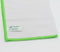 Microvezeldoek 38x38 cm gerecycled microvezel 5 stuks wit met groene rand