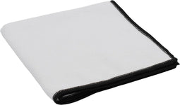 Microvezeldoek 38x38 cm gerecycled microvezel 5 stuks wit met zwarte rand