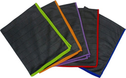 Microvezeldoek Carbon 40 X 50 CM 5 stuks grijs met assorti rand