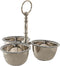 Middenstuk DKD Home Decor 24 x 24 x 18 cm Zilverkleurig Verchroomd