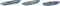 Middenstuk DKD Home Decor 80 x 18,5 x 7 cm Blauw Wit Marineblauw Mediterrane (3 Onderdelen)
