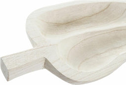 Middenstuk DKD Home Decor Bruin Paulownia hout Blad van een plant (48,5 x 21 x 5 cm)