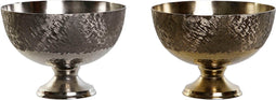 Middenstuk DKD Home Decor Gouden Zilverkleurig Modern 25 x 25 x 18 cm (2 Stuks)