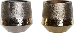 Middenstuk DKD Home Decor Gouden Zilverkleurig Romantiek 19 x 19 x 20 cm (2 Stuks)