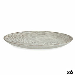 Middenstuk Spiraal Wit Hout MDF 34,5 x 3 x 34,5 cm (6 Stuks)