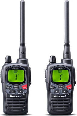 Midland G9 Pro 2er Kofferset C1385.04 PMR-portofoon Set van 2 stuks
