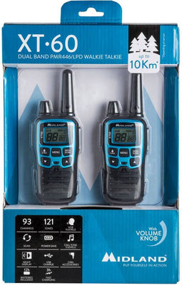 Midland XT60 - Portofoonset - Walkie Talkie - PMR446 - Set van 2 stuks - C1179