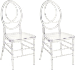 MIDWAY - Eetkamerstoel set van 2 - Transparant - Plastic
