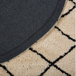 MIDYAT - Shaggy vloerkleed - Beige - 140 cm - Polyester