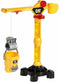 Klein Toys Cat bouwkraan - 42 cm hoog - incl. silo en grijper - geel zwart