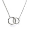 Laura Ferini Per Sempre - Dames Ketting - 18K Wit Verguld - 42,8 cm - Zilver