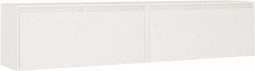vidaXL - Wandkasten - 2 - st - 80x30x35 - cm - massief - grenenhout - wit