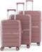SKYCASES Urban Adventurer - 3-delige Luxe Hardshell Kofferset - Cijferslot Spinner Wielen - Roze